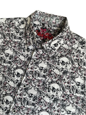 ROBERT GRAHAM Shirt Men’s S Short Sleeve Bainbridge Skull Classic Fit